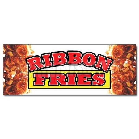 Signmission 12in RIBBON FRIES DECAL sticker hot chips french potato fried frys potatoe, D-12 Ribbon Fries D-12 Ribbon Fries